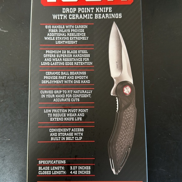 Icon drop point knife with ceramic bearings - Picture 2 of 2